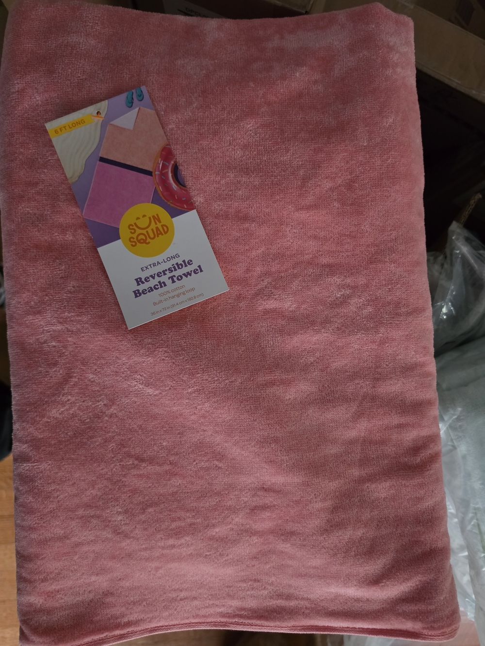 Set Of 2-Reversible Beach Towel - Pink